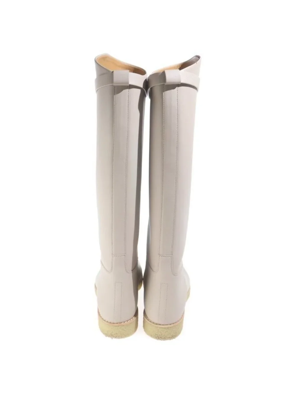 Hermes Faustin Long Boots Beige Kelly